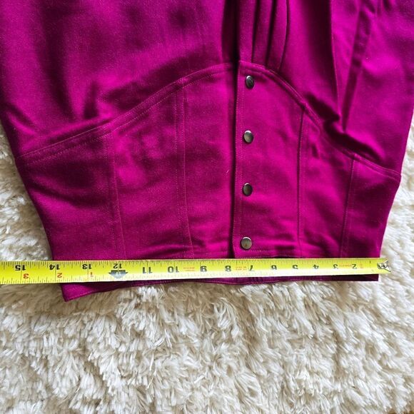 JOSEPHHO Womens 100% Wool Magenta Midi Skirt Size 10 Western Vintage - Picture 5 of 11